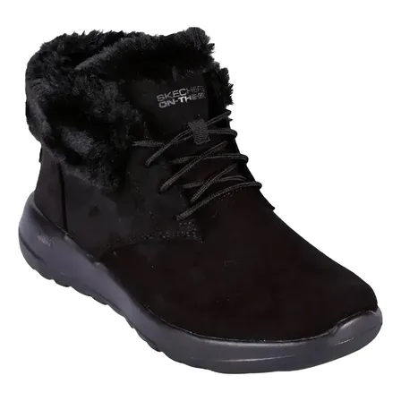 Bota Feminina Para Inverno Skechers On The Go Joy - Too Good Preto 35 Br