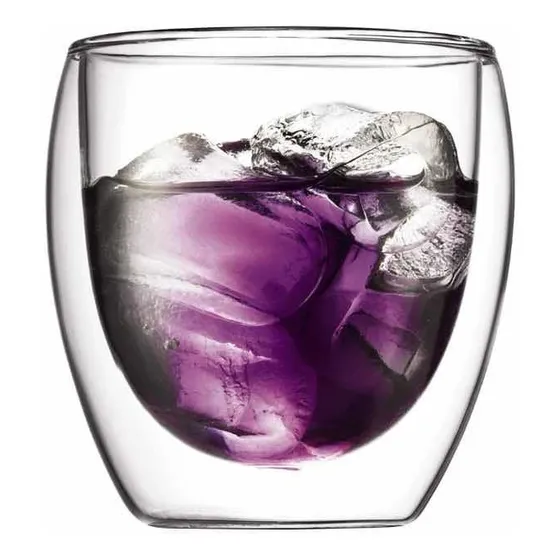 Vaso Tipo Bodum 250 Cc Doble Vidrio X 6 Unidades