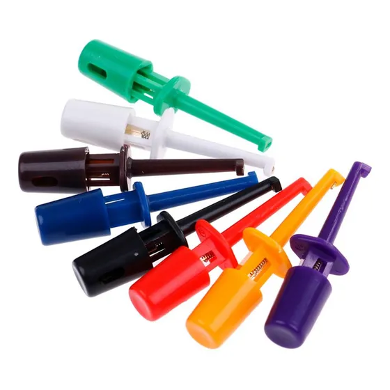 Kit Conectores Pinza Clip Gancho 41mm Tester Osciloscopio