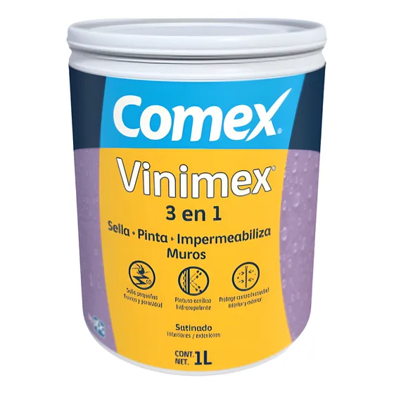 Litro Vinimex 3 En 1 Varios Colores Hidrorepelente Lavable