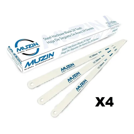 Hoja De Segueta 24 Dientes 300mm 12 Pulgadas Pack 4 Tienda
