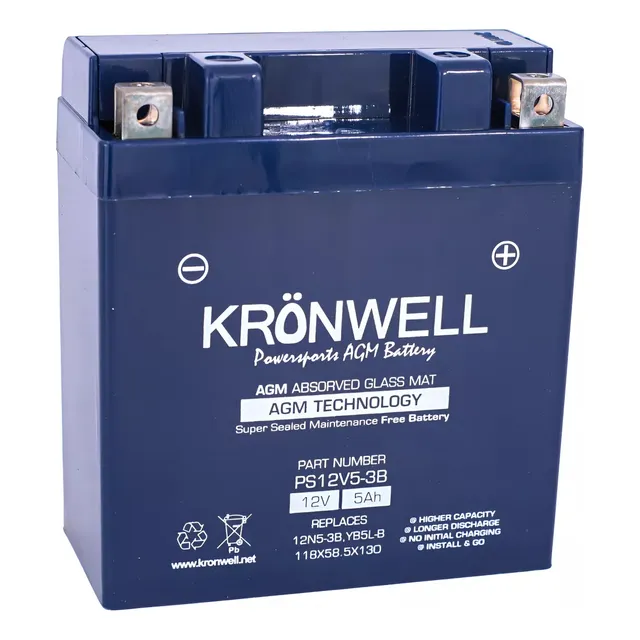 Bateria Moto Gel Kronwell Mondial Max 110 H Full