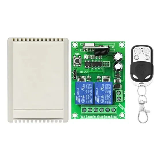 Control Remoto Y Relé Receptor Inalámbrico Multiusos 2 Reles