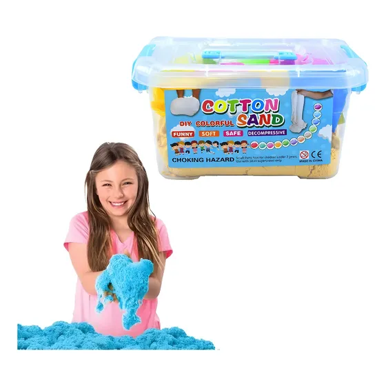 Arena Masa Arcilla Plastilina Mágica Kinetica En Tupper 1kg