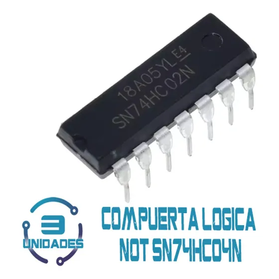 3 Unid Compuerta Logica Not Ic Sn74hc04n 7404 74hc04