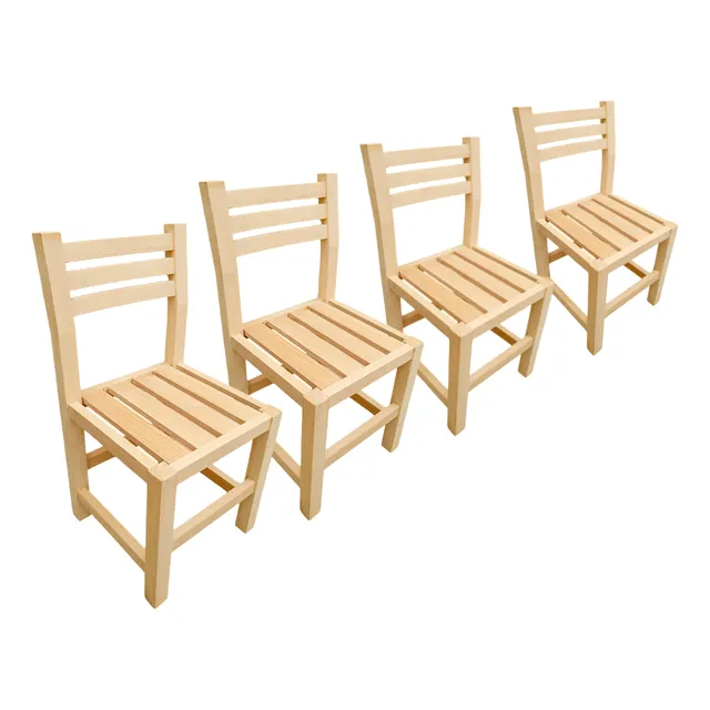 Set 4 Sillas Tradicional Para Restaurante Cafeteria Hogar