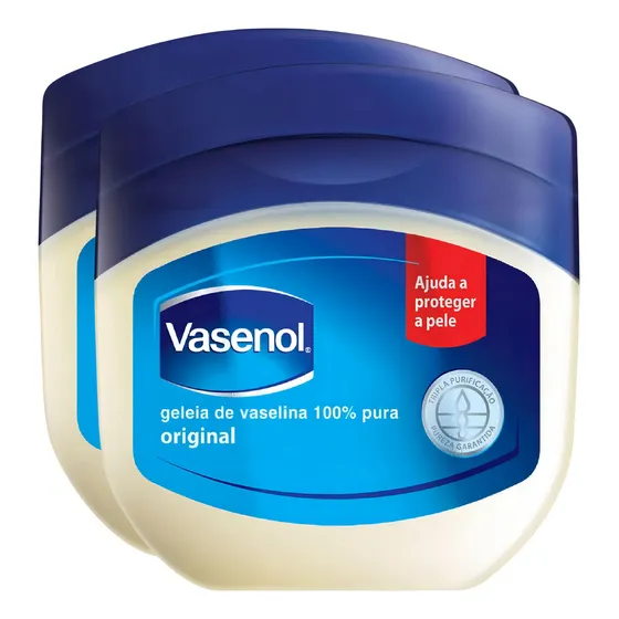 Kit 2 Geleia De Vaselina Pura Original Vasenol Pote 100g