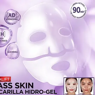L'oréal Paris Revitalift Ácido Hialurónico, Glass Skin Mascarilla De Hidrogel Con Centella Asiática, Efecto Glow En 90 Minutos, Hidratación Profunda Y Luminosidad, Todo Tipo De Piel, 1 Pza.