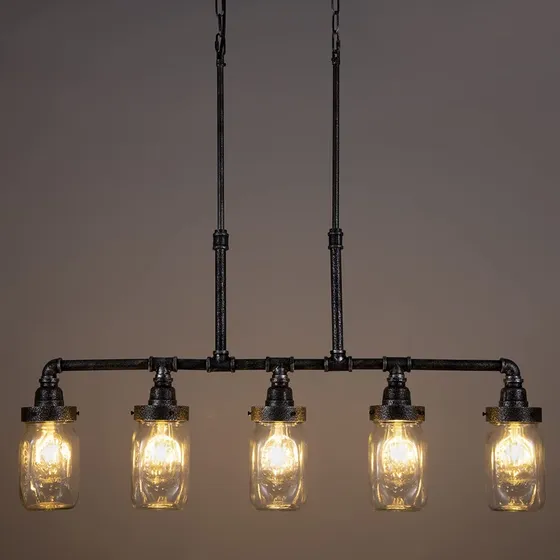 Tochic I Mason Candelabro 5 Luz Rustica Para Cocina Isla