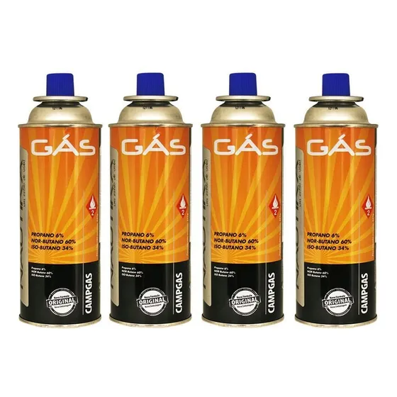 Refil Gás Para Fogareiro Campgas Com 4 Und - Nautika