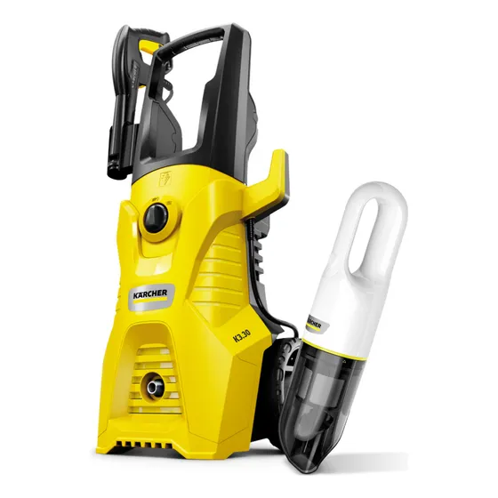 Combo Hidrolavadora K3.30 130bar + Aspiradora Vch2 A Batería Amarillo