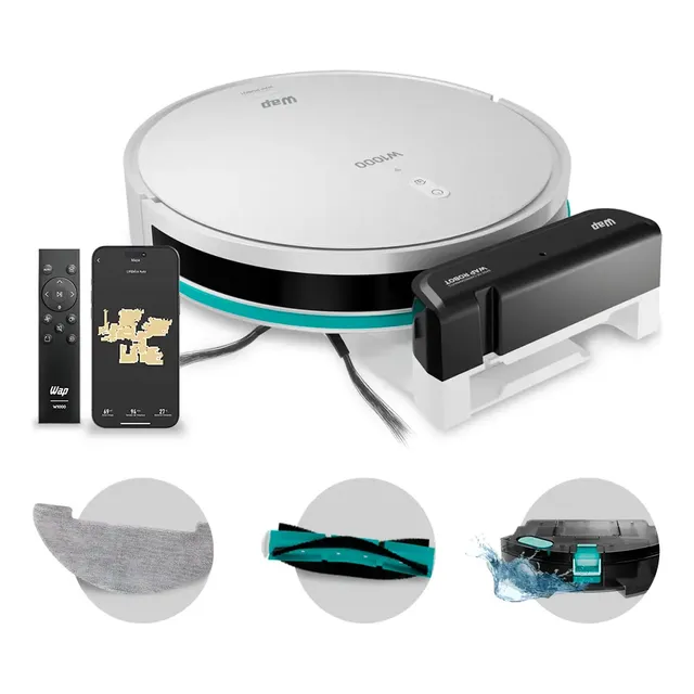 Robô Aspirador Com Mapeamento Wap Robot W1000 Alexa Google Branco 127/220v
