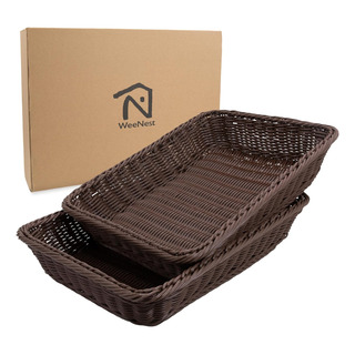 Cesta Rectangular De Mimbre Para Almacenamiento 2 Piezas Cesta Rectangular De Mimbre Para Almacenamiento 2 Piezas