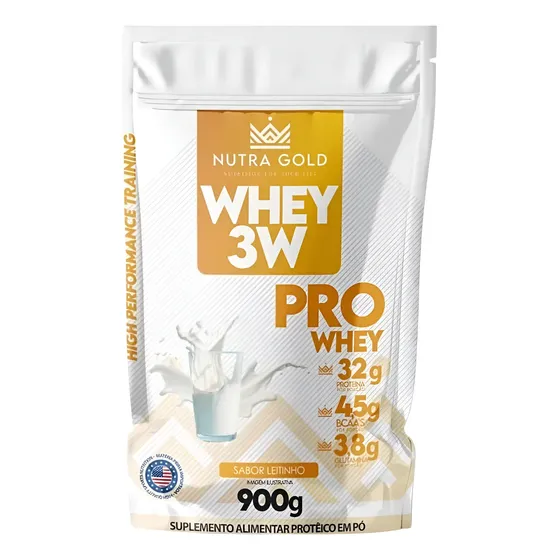 Whey Protein 3w Pro - Nutragold - Sabor Leitinho X 900g