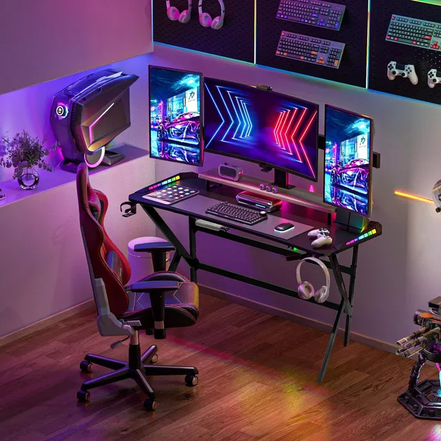 Escritorio Gamer - Mesa Pc - Con Luces Rgb - Expansión Uy