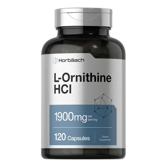 Suplemento Horbaach L-ornitina Hcl 1900 Mg 120 Cápsulas