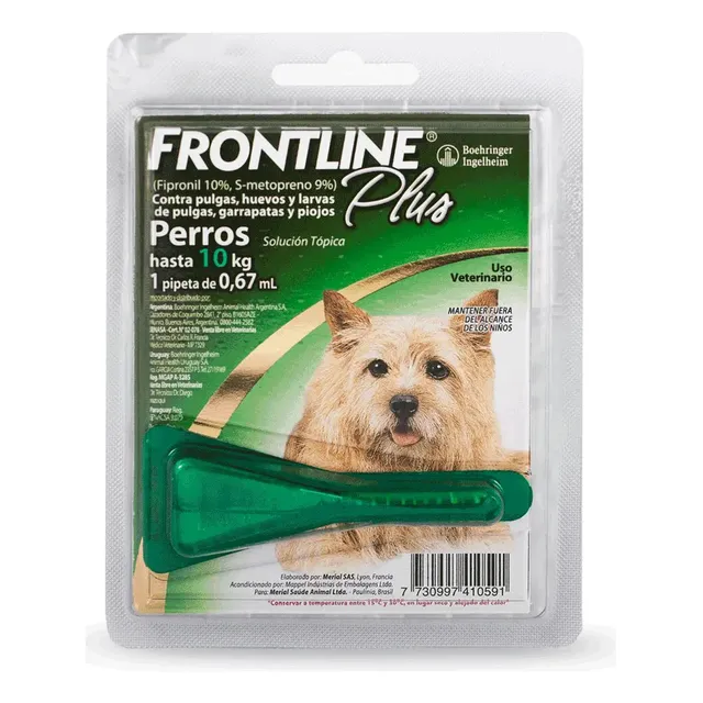 Pipeta Antipulgas Frontline Plus Perro Hasta 10 Kg
