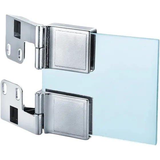 Bisagra Con Retén Para Puerta Vidrio 1 Hoja Cromo