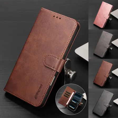 Flip Wallet Phone Cover For Moto G06 Cards Holder Marrón #146 Case For Moto G06
