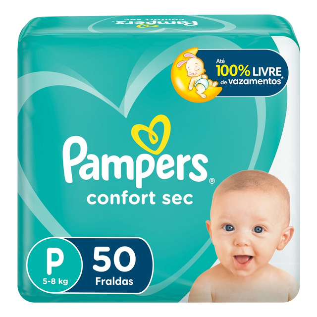 Fralda Pampers Confort Sec P 50 Unidades Fralda Pampers Confort Sec P 50 Unidades