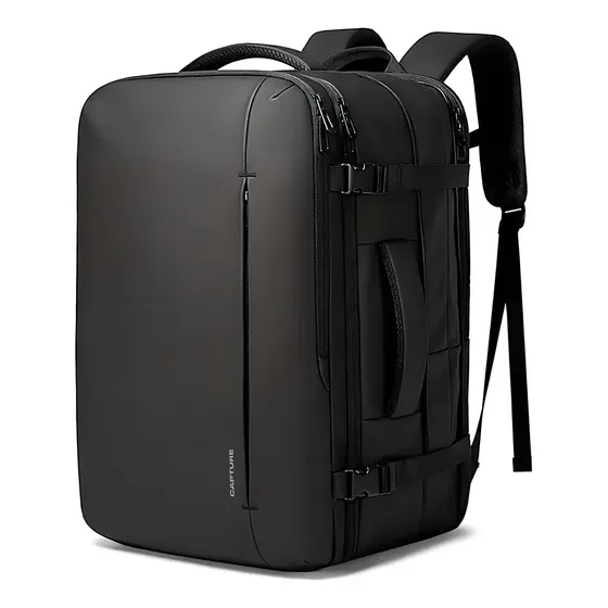 Mochila Capture 1909 Viaje Hombre Expandible 35L Poliester Negro | Cuotas sin interés