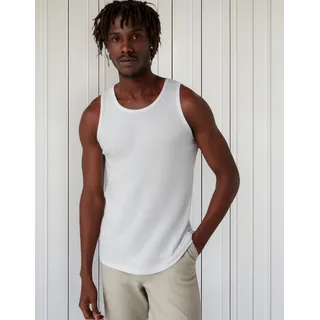 Regata Hering Ribana Canelada Masculina Slim Básica Algodão