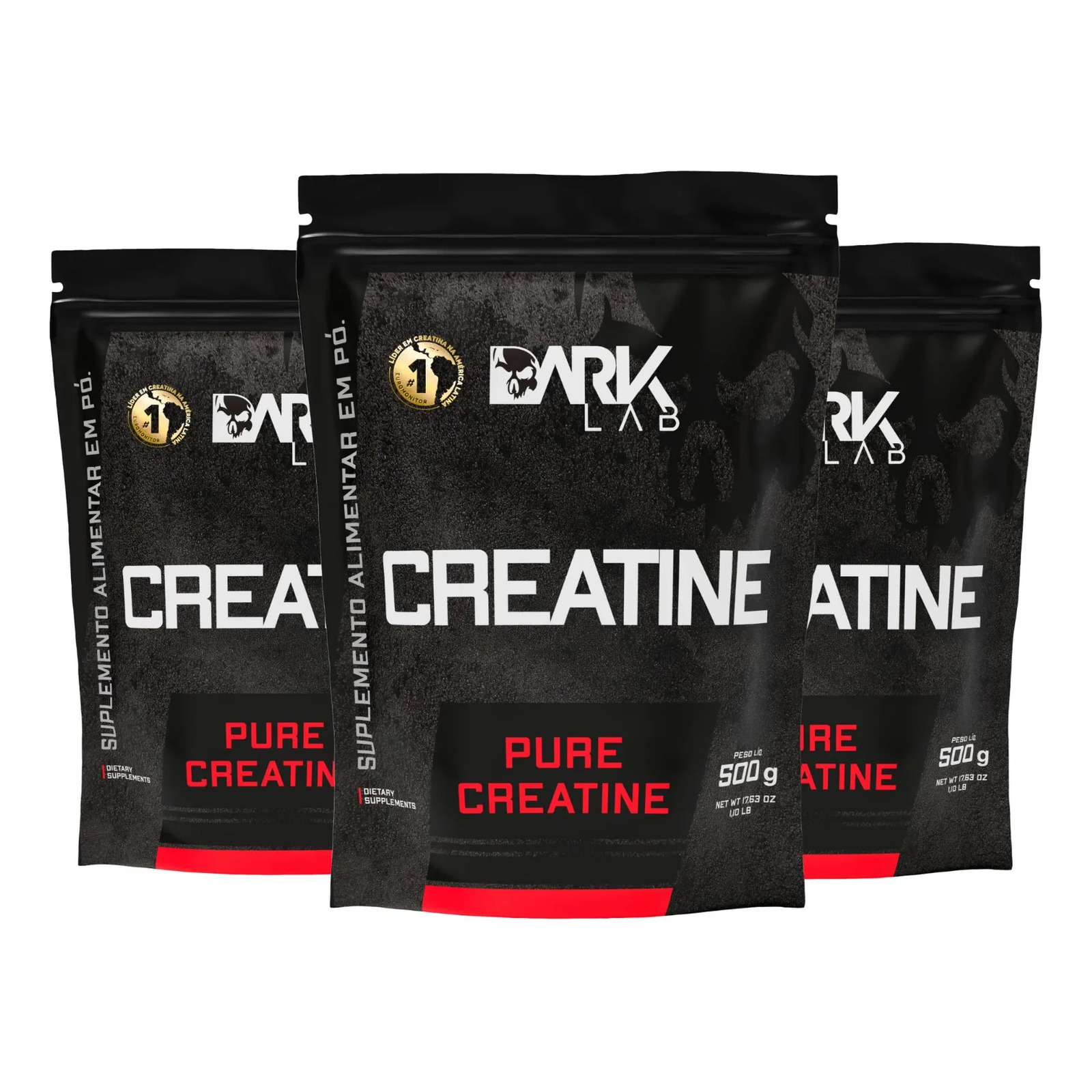 3x Creatina Monohidratada Pura 500g Dark Lab Unidade 3x Creatina Monohidratada Pura 500g Dark Lab Unidade