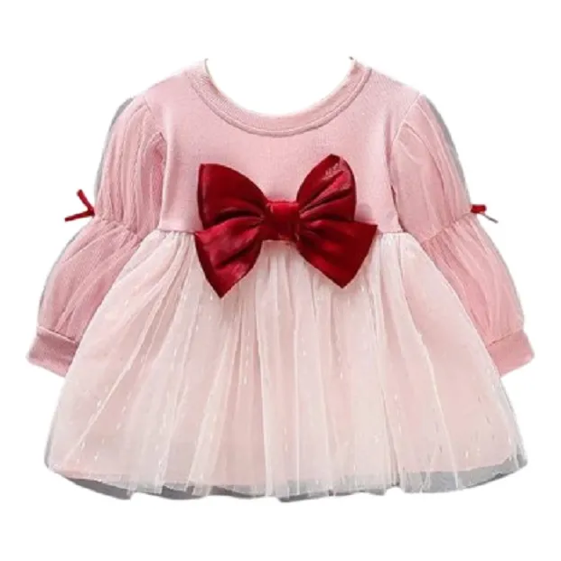 Hermos Vestido Rosa  Bebe Ropa Importada Lazo