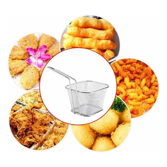 Mini Cesta Papas Fritas Canasta Nuggets Restaurante Cocina