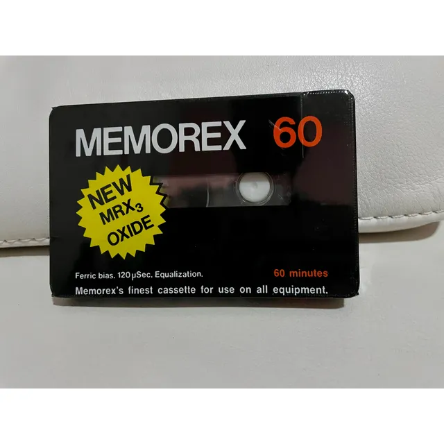 Cassette Memorex Mrx3 Oxide 60 Min Tipo I Bias Normal Nuevo Negro