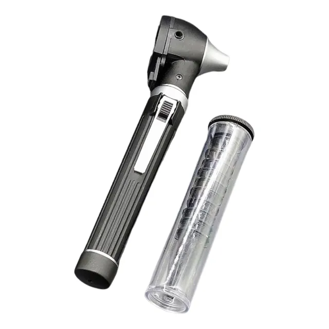 Otoscopio Negro De Fibra Óptica Con Luz Led