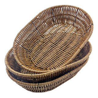 Canasta De Mimbre Ovalada Para Pan Y Frutas 3 Piezas Canasta De Mimbre Ovalada Para Pan Y Frutas 3 Piezas
