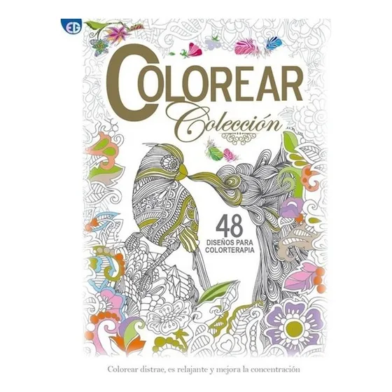 Libro Para Pintar 48 Diseños Colorterapia Antiestres Relax