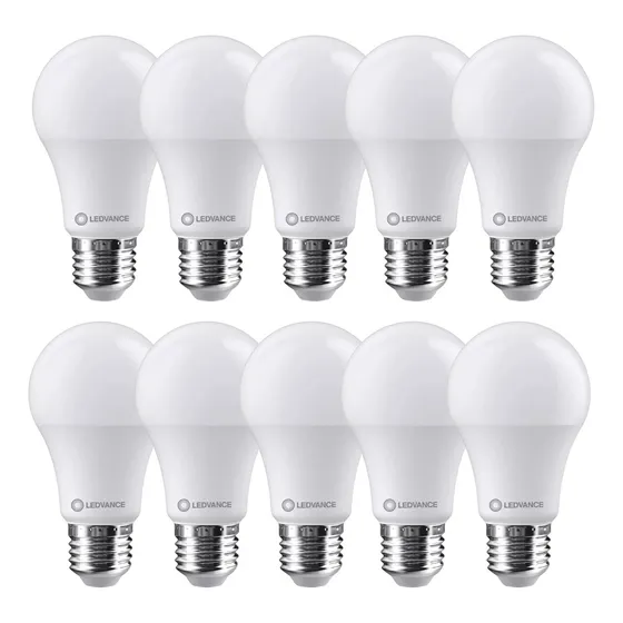 Pack X 10 Lámparas Focos Ledvance Ex Osram 14w Led E27 Luz Blanco Cálido