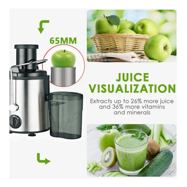 Exprimidor De Frutas Verduras Máquina Extractora Zumo 1000 W