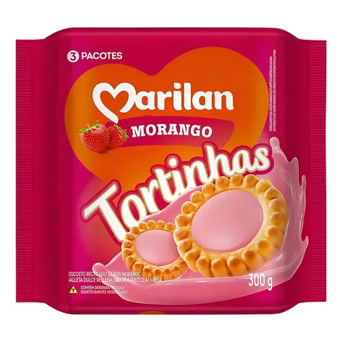 Biscoito Recheio Chocolate e Morango Trakinas Meio a Meio Pacote 126g - - Supermercados Biscoito Recheio Chocolate e Morango Trakinas Meio a Meio Pacote 126g - - Supermercados