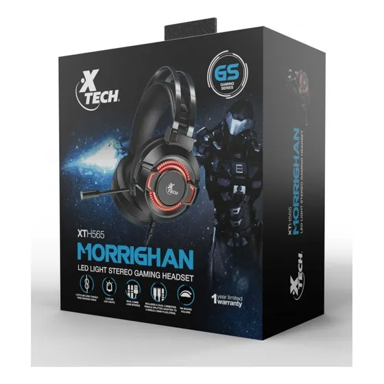 Audífonos Gaming Estéreo Xtech Xth565, Con Iluminación Led
