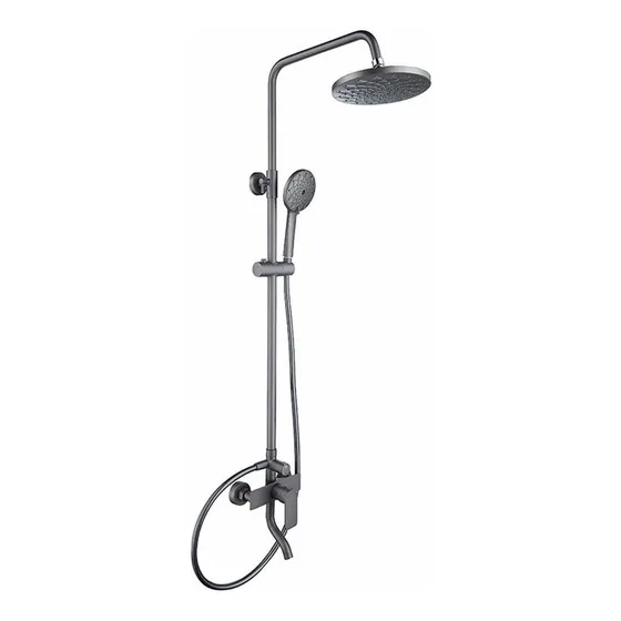 Larro Sistema Ducha Juego Combinado Baño Gris Oscuro Grifo