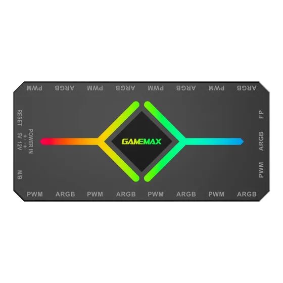 Controlador Fan Argb Gamemax+mando a distancia V40RMTPWMK | Cuotas sin interés