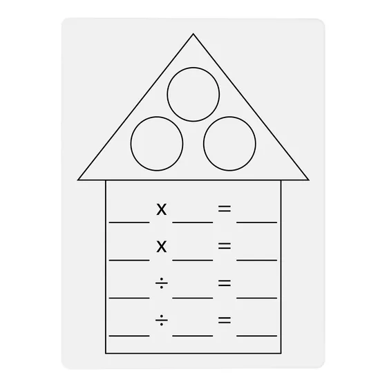 Borrado Seco Matematica Hecho Familia Casa Multiplicacion 9