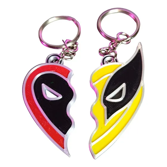 Set Llaveros Amistad Deadpool Y Wolverine Película