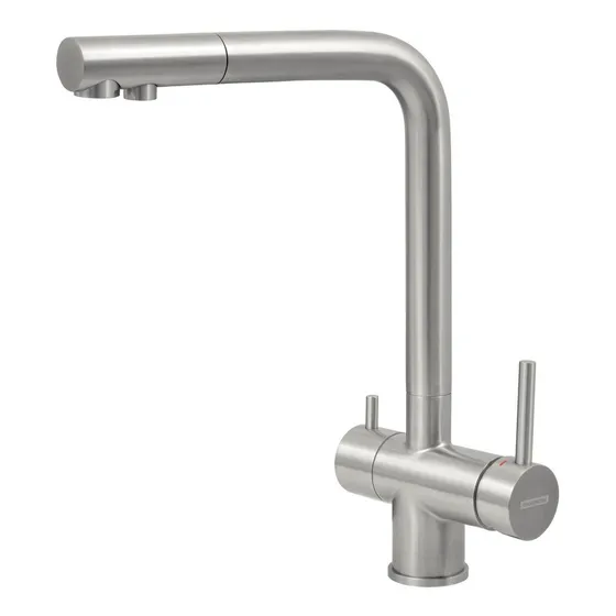 Torneira para Cozinha Tramontina Monde Filter Plus 94520 025 Monocomando com Filtro de Água com Acabamento Scotch Brite