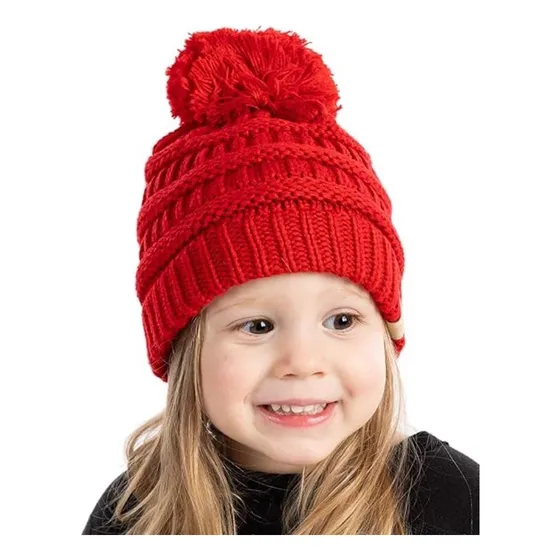 Gorro Con Pompon Para Niños Bebé  Recién Nacido Moyera