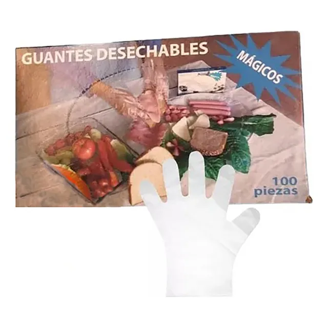 Guantes Desechables Unitalla Polipapel Alimentos 50 Pares