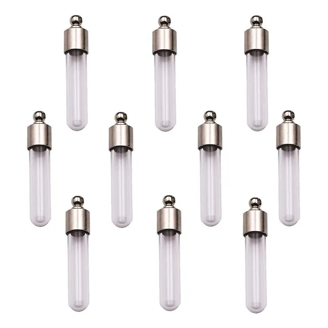 10 Pieza Nombre Frasco Cristal Arroz Colgante Tapon Rosca