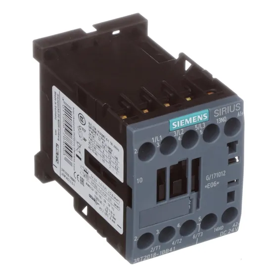 Contactor 16amps Bob:24vdc S00 C-1na Siemens 3rt2018-1bb41