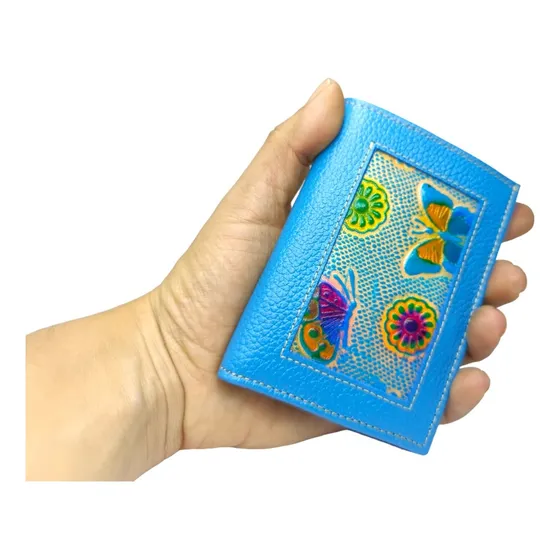 Billetera Dama Porta Documento En Cuero Bovino 