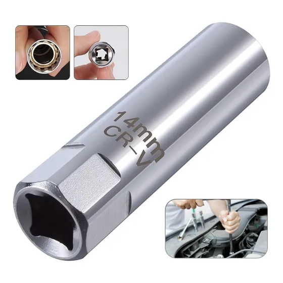 Dado Para Bujía 14 Mm Poligonal 3/8 Crv Profesional General