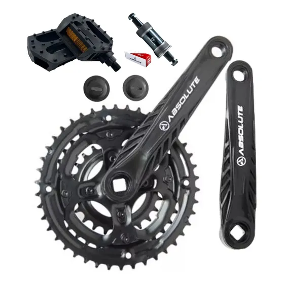 Pedivela Absolute 3 Coroas Com Central + Pedal Plataforma