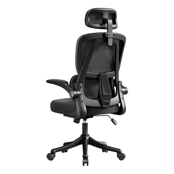 Silla Amia Ergonómica Silla De Escritorio Soporte Lumbar Elástico Silla De Oficina Giratoria Vidita Color Negro